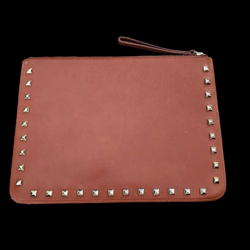 Rebecca Minkoff Kerry Leather Studded Pouch Clutch Carry All